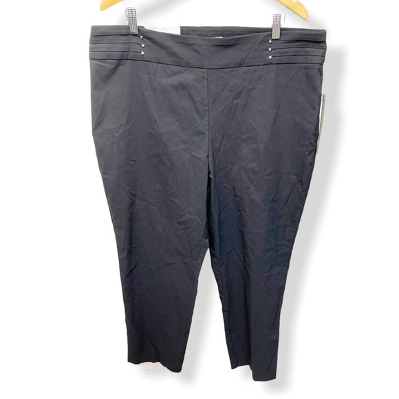 JM Collection Slim Leg Black Pants XXL Short - Picture 12 of 15